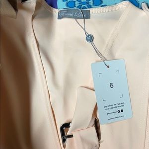 Light pink femme luxe strap belt dress